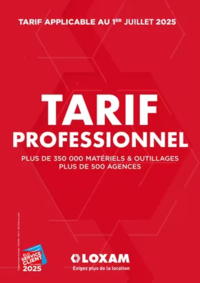 Prospectus Loxam FRONTENEX : Tarifs professionnels