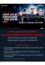 Prospectus LDLC : Recevez jusqu'à 235€ de cashback avec ASUS