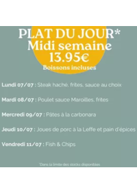 Prospectus Crocodile Metz - Augny : Plat Du Jour