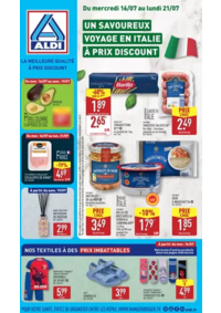 Prospectus Aldi Wassy : Un savoureux voyage en Italie à prix discount