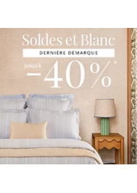 Prospectus Yves Delorme ANTIBES : Soldes et Blanc Jusqu'à -40%