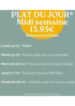 Prospectus crocodile : Plat Du Jour
