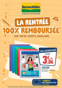 Prospectus Bureau Vallée - Bergerac : 100% REMBOURSÉ SUR VOTRE COMPTE BANCAIRE