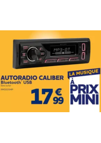Prospectus Norauto NEVERS : Autoradio sans tuner radio CALIBER RMD035MP Bluetooth&Sans mécanique CD/DVD