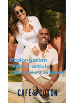 Prospectus Café Coton : Prolongation -40% 1 article -50% dès 2 articles