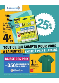 Prospectus E.Leclerc PERSAN : RENTREE DES CLASSES