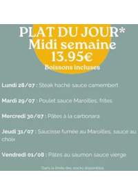 Prospectus crocodile Valenciennes – Petite-Forêt : Plat Du Jour