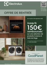 Prospectus Copra ONNAING : Electrolux vous rembourse jusqu'à 150€