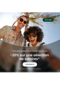 Prospectus Général d'Optique PARIS Forum des Halles : -20% sur une sélection de solaire