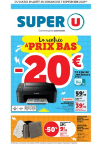 Prospectus Super U WORMHOUT : Spécial Rentrée des classes