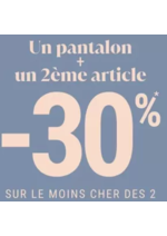Prospectus Bréal : 1 pantalon + un 2ème article = -30%* sur le moins cher des deux femme