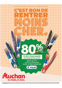 Prospectus Auchan FONTENAY SOUS BOIS : Rentrée des classes : c'est bon de rentrer moins cher