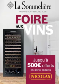 Prospectus Boulanger Trélissac : OFFRE La Sommelière : jusqu'à 500€ offerts chez Nicolas !