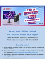 Prospectus Boulanger : OFFRE ASUS jusqu'à 325€ REMBOURSÉS sur une sélection de produit gaming