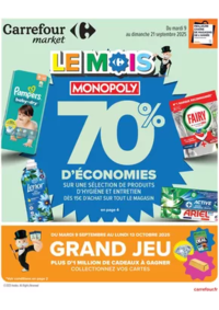 Prospectus Carrefour Drive ISSOIRE Rue Jean Bigot : LE MOIS MONOPOLY, 70% D'ÉCONOMIES