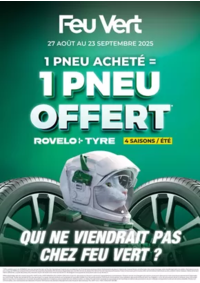 Prospectus Feu Vert WASQUEHAL : 1 pneu acheté = 1 pneu offert