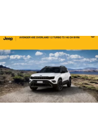 Prospectus Jeep La Ravoire : AVENGER 4XE OVERLAND 1.2 TURBO T3 145 CH BVR6