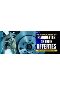 Prospectus Top Garage GARAGE LETOURNEAU : PLAQUETTES DE FREIN OFFERTES