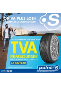 Prospectus Point S VILLENEUVE LA GARENNE : Mais ce n'est pas tout ! Dès deux pneus Goodyear achetés, vous avez une chance de gagner 200€ en bon