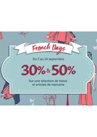 Prospectus Mondial Tissus DOLE : French days