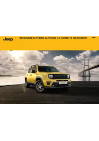 Prospectus Jeep Venissieux : RENEGADE E-HYBRID ALTITUDE 1.5 TURBO T4 130 CH BVR7