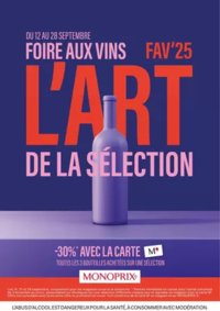 Prospectus Monoprix PARIS 71 rue Saint Antoine : GUIDE FOIRE AUX VINS