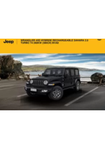 Promos et remises  : WRANGLER 4XE HYBRIDE RECHARGEABLE SAHARA 2.0 TURBO T4 280KW (380CH) BVA8