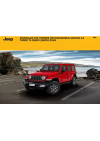 Prospectus Jeep Saint-Etienne : WRANGLER 4XE HYBRIDE RECHARGEABLE SAHARA 2.0 TURBO T4 280KW (380CH) BVA8