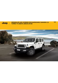 Prospectus Jeep Buchelay : WRANGLER 4XE HYBRIDE RECHARGEABLE SAHARA 2.0 TURBO T4 280KW (380CH) BVA8