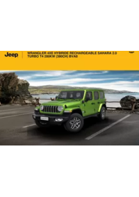 Prospectus Jeep Saint-Etienne : WRANGLER 4XE HYBRIDE RECHARGEABLE SAHARA 2.0 TURBO T4 280KW (380CH) BVA8