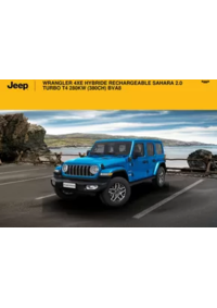 Prospectus Jeep Saint-Etienne : WRANGLER 4XE HYBRIDE RECHARGEABLE SAHARA 2.0 TURBO T4 280KW (380CH) BVA8