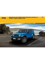 Prospectus Jeep : WRANGLER 4XE HYBRIDE RECHARGEABLE SAHARA 2.0 TURBO T4 280KW (380CH) BVA8