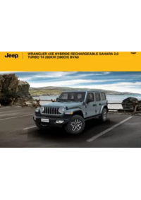 Prospectus Jeep Lievin : WRANGLER 4XE HYBRIDE RECHARGEABLE SAHARA 2.0 TURBO T4 280KW (380CH) BVA8