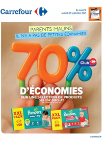 Prospectus Carrefour Carcassonne : PARENTS MALINS IL N'Y A PAS DE PETITES ÉCONIMIES