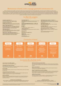 Prospectus Crocodile Lille - Villeneuve d’Ascq : Carte menu - Automne '25