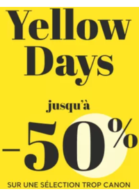 Prospectus Cache cache Roanne 14 rue Charles de Gaulle : Yellow days -50%