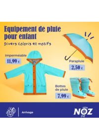 Prospectus Noz Colmar : Parapluie 2.50€, Bottes 7.99€
