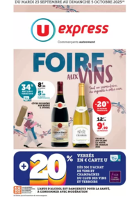 Prospectus U Express MAROLLES LES BRAULTS : Foire aux Vins d'Automne