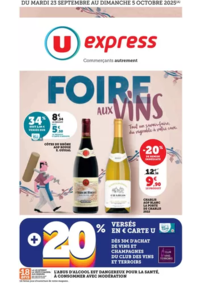 Prospectus U Express PONT L ABBE : Foire aux Vins d'Automne