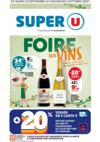 Prospectus Super U COMBRIT : Foire aux Vins d'Automne