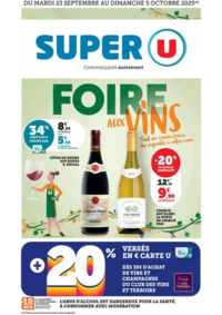 Prospectus Super U SAINTE BAZEILLE : Foire aux Vins d'Automne