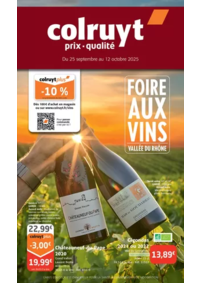 Prospectus Colruyt BAS-EN-BASSET : FOIRE AUX VINS JURA VALLÉE DU RHÔNE