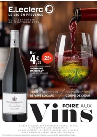 Prospectus E.Leclerc LE LUC : FOIRE AUX VINS DAUTOMNE
