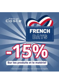 Prospectus Pascal Coste Arcueil : LES FRENCH DAYS SONT DE RETOUR !