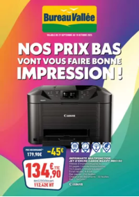 Prospectus Bureau Vallée - Cambrai : NOS PRIX BAS VONT VOUS FAIRE BONNE IMPRESSION !