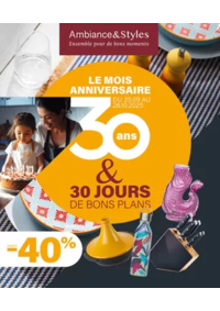 Prospectus Ambiance & styles  SÉLESTAT 25 rue des Chevaliers : Le mois anniversaire