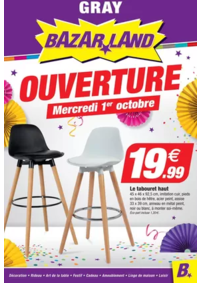 Prospectus Bazarland REVIN : Ouverture