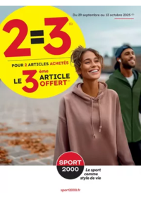 Prospectus Sport 2000 LA CIOTAT : 2=3 POUR 2 ARTICLES ACHETÉS