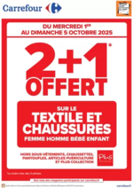 Promos et remises  : A SAISIR, 2+1 OFFERT SUR LE TEXTILE !