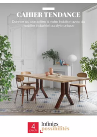 Prospectus 4 Pieds DIJON - QUETIGNY : Donnez du caractère à votre habitat avec du mobilier industriel au style unique